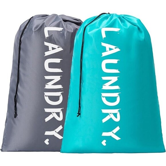 2 Pack XL Travel Laundry Bag, Machine Washable - Picture 2 of 5